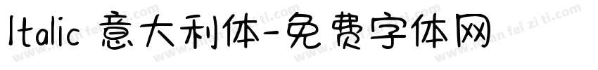 Italic 意大利体字体转换